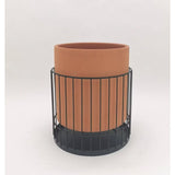 Hilton Carter for Target 12" Wide with Metal Stand 13.9" Terracotta Indoor Outdoor Orange