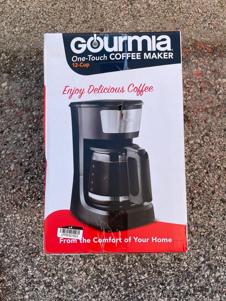 Gourmia One-Touch Coffee Maker, 12-Cup