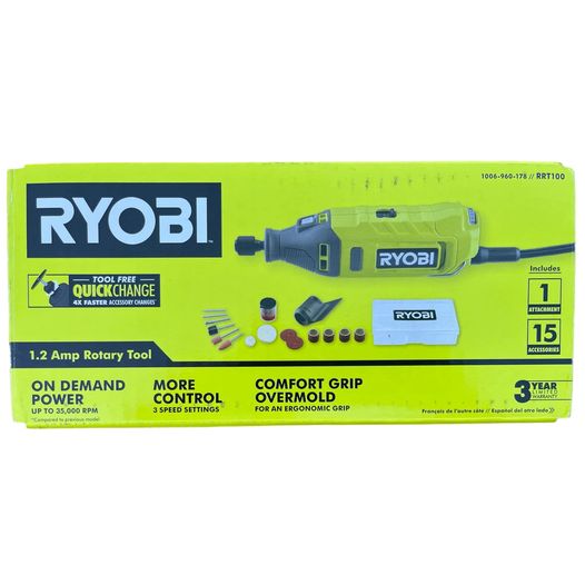 RYOBI 1.2 Amp Corded Rotary Tool RRT100