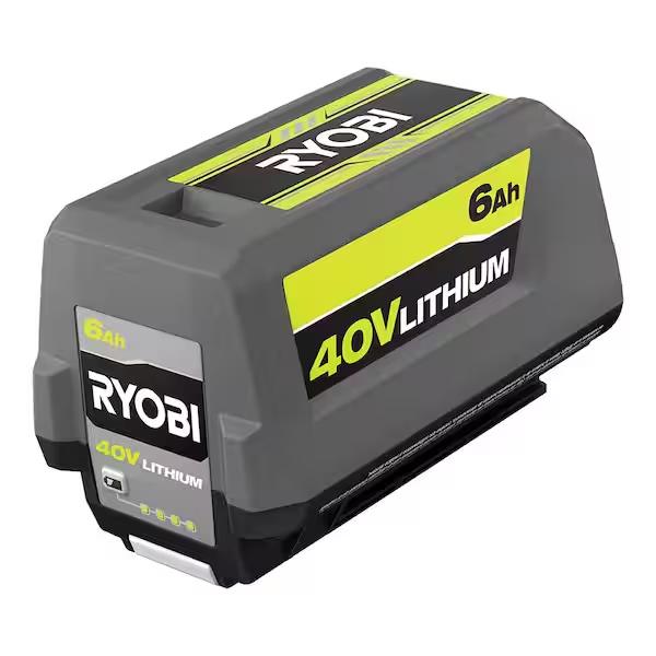 RYOBI 40V Lithium-Ion 6.0 Ah High Capacity Battery OP4060A