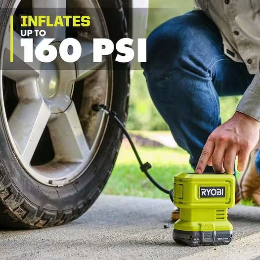 RYOBI ONE+ 18V Cordless High Pressure Inflator (Tool Only) PCL001B