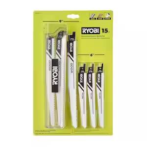 RYOBI Reciprocating Saw Blade Set (15-Piece)