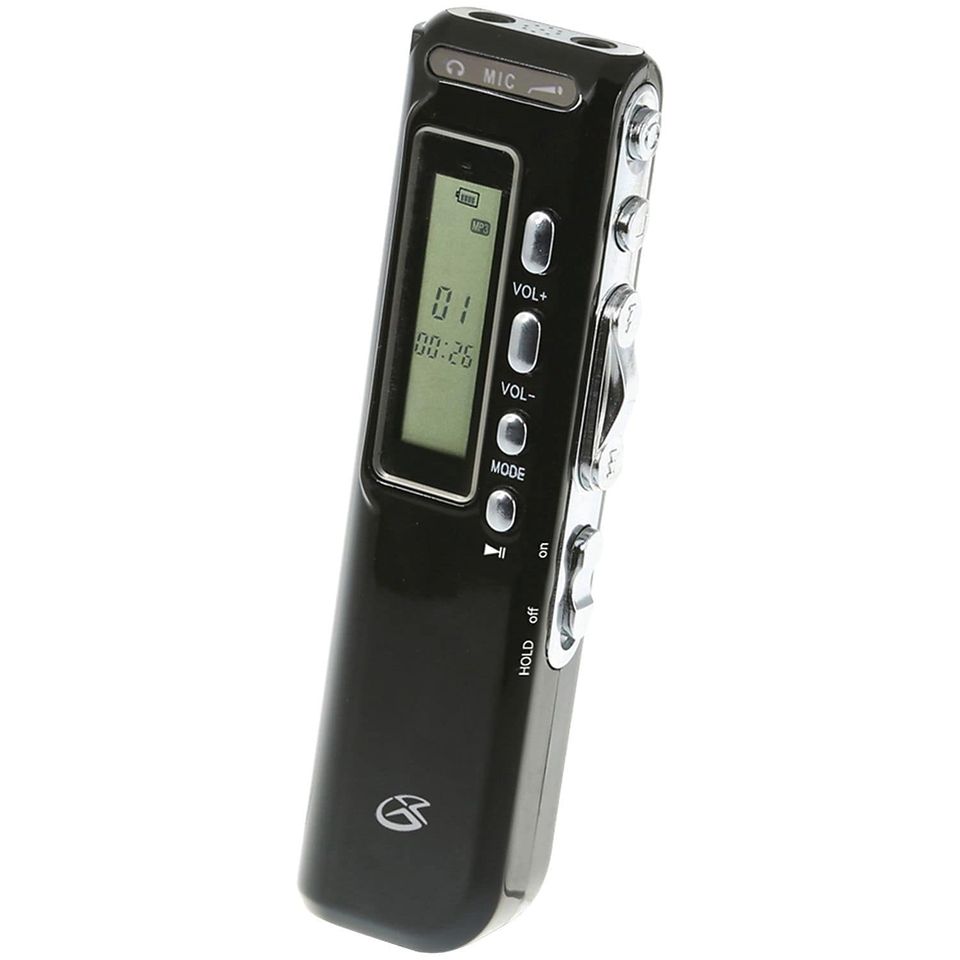 Gpx Pr047b 4gb Digital Voice Recorder GPXPR047B