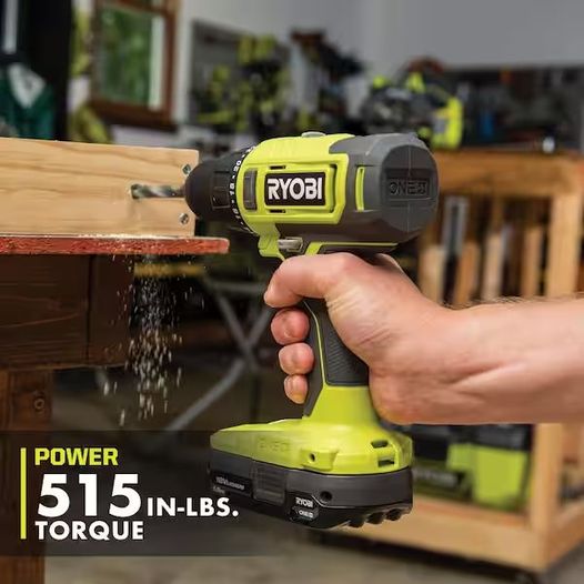 RYOBI ONE+ 18V Cordless 1/2 in. Drill/Driver Kit with (1) 1.5 Ah Battery and Charger