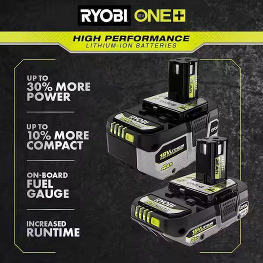 RYOBI ONE+ 18V 2.0 Ah Lithium-Ion HIGH PERFORMANCE Battery PBP003